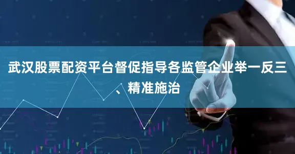 武汉股票配资平台督促指导各监管企业举一反三、精准施治